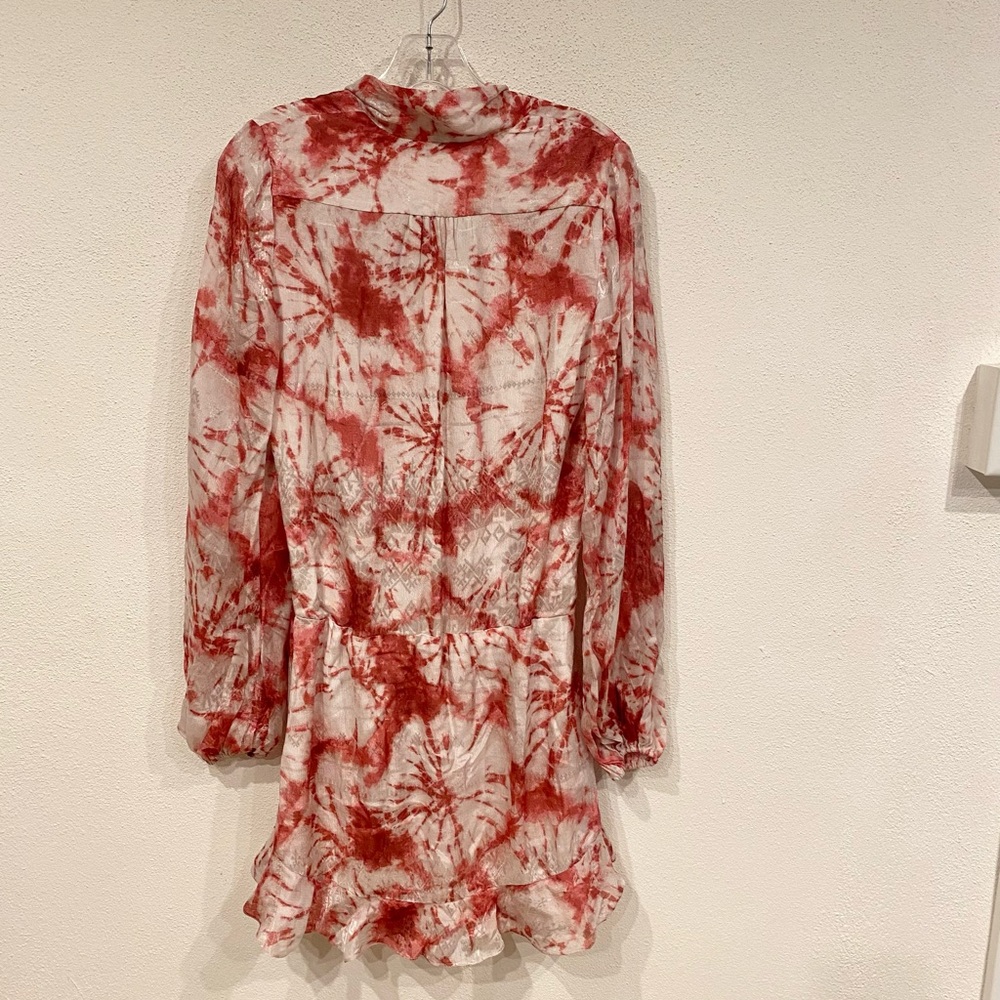 NWT Rococo Sand Ava Ruffled Mini Dress in Rosewood Size Small - Picture 5 of 5